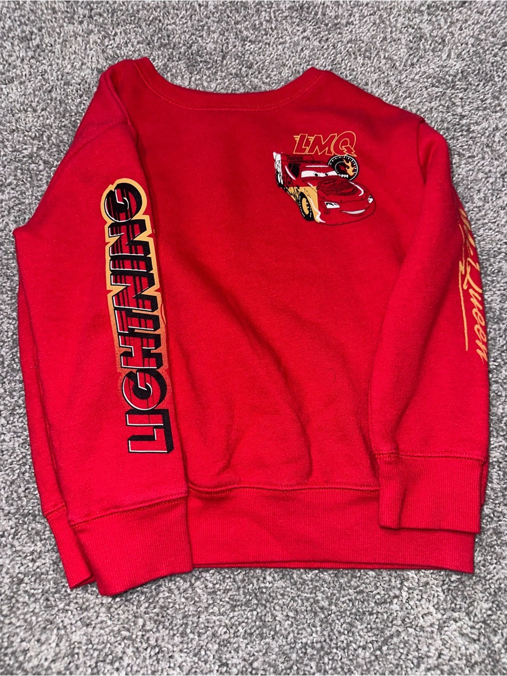 Red Boys' Lightning Crewneck Sweatshirt - Casual Graphic Sweater